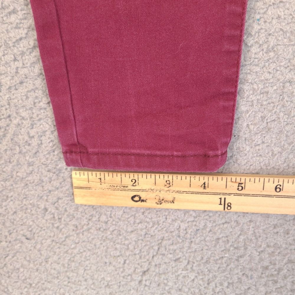 Refuge Skinny‎ Leg Jeans Women's Size 6 Burgundy Red Stretch Mid Rise - Picture 9 of 11